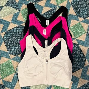 Sports Bras - Seamless Katie ZIP Bras - 4 of them. $20 for all!